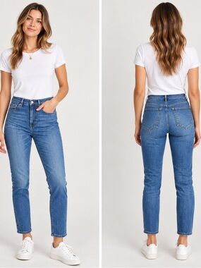 Everlane Size 24 Ankle Jeans Medium Blue Stretch Denim